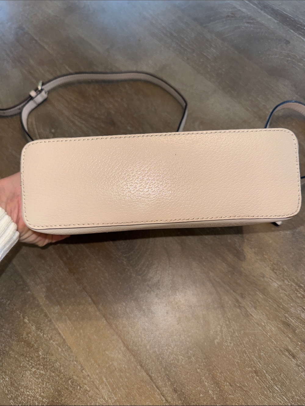 kate spade Two-Tone Cream and Light Tan Pebbled Leather Crossbody - Picture 3 of 7